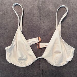 Somerfield Swim Top White - underwire and rose gold hardware